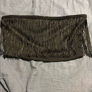 Black Fringe Tube Top
